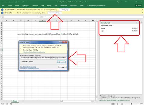 excel smart card|Digital signatures and code signing in workbooks in Excel.